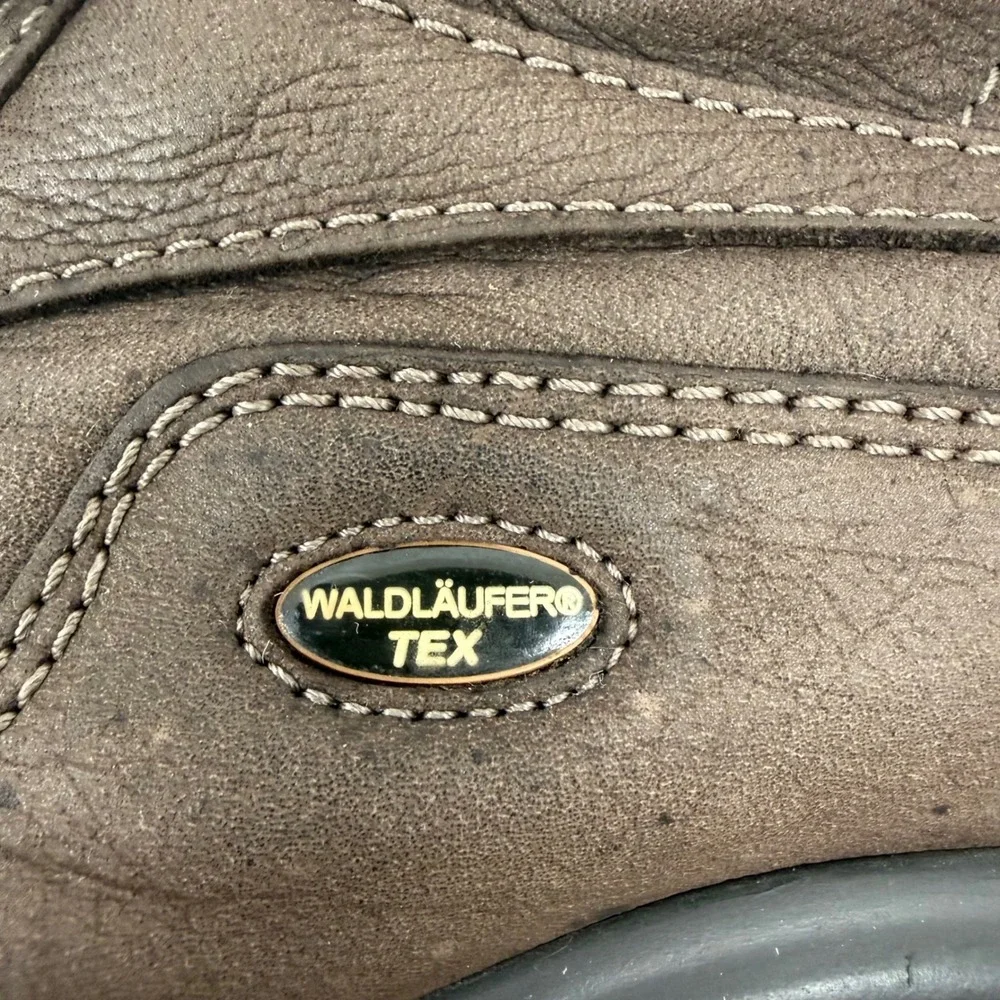 Waldlaufer Tex Mens Brown Leather Waterproof Hiking Boots Size 10.5